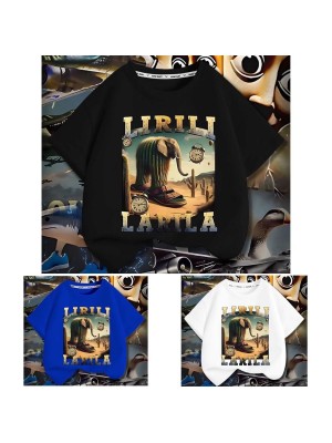 Maglia Brainrot T-shirt Manica Corta Cotone Lirili Lirila Meme LIRILI01